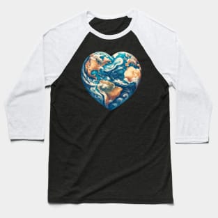 Heartfelt Earth Global Love Baseball T-Shirt